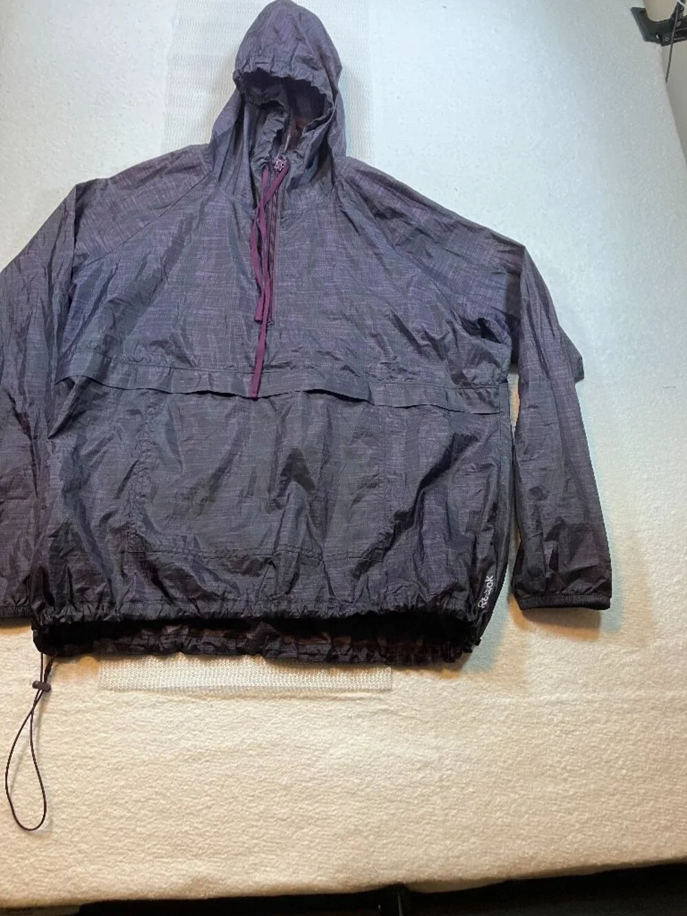 Reebox Lightweight Hooded‎ Windbreaker Jacket Mens XL